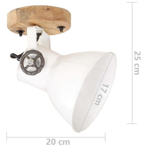 Industrielle væg-/loftlamper 2 stk. 20x25 cm E27 hvid