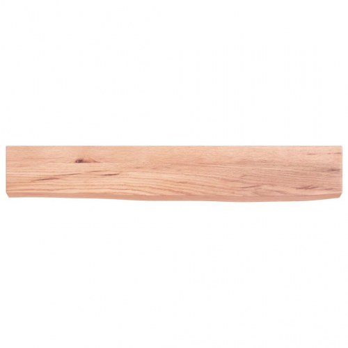Væghylde 60x10x4 cm behandlet massivt egetræ lysebrun