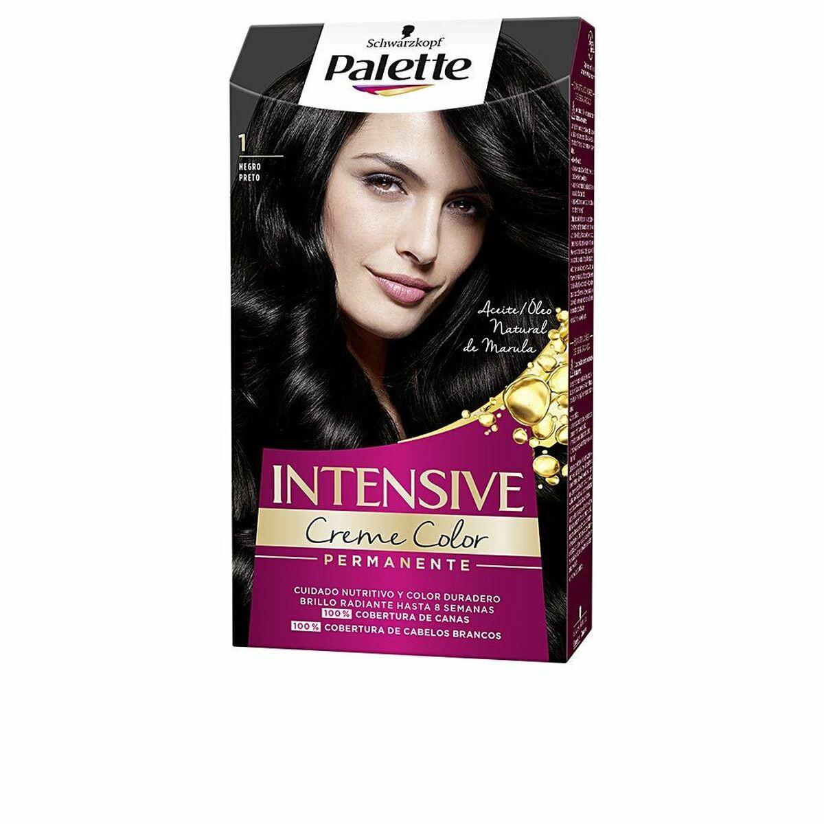 Permanente hårfarve Schwarzkopf Palette Intensive nr. 1 Sort