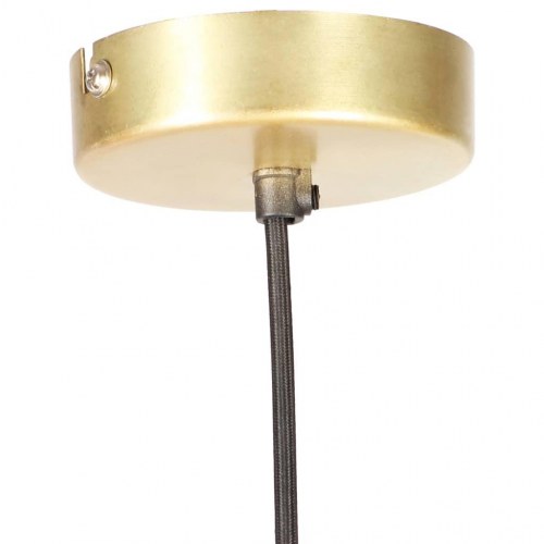 Industriel hængelampe E27 i messingfarve og brun - 19 cm