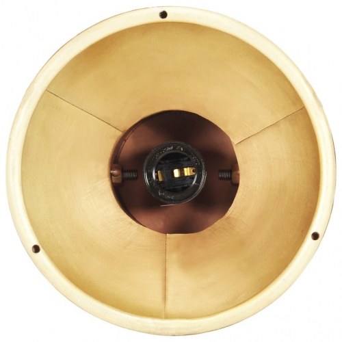 Industriel hængelampe E27 i messingfarve og brun - 19 cm