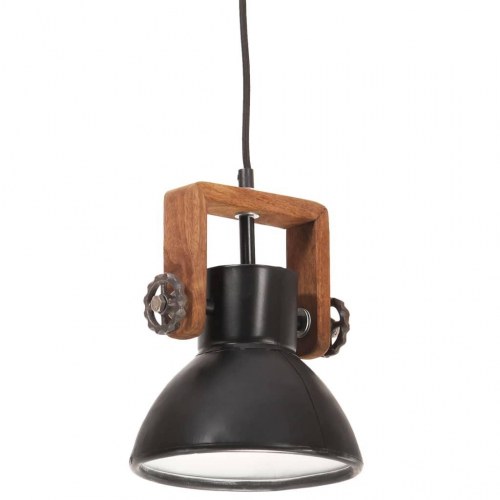 Hængelampe industrielt design 19 cm E27 - mat sort/brun