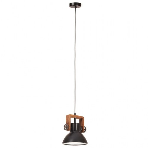 Hængelampe industrielt design 19 cm E27 - mat sort/brun