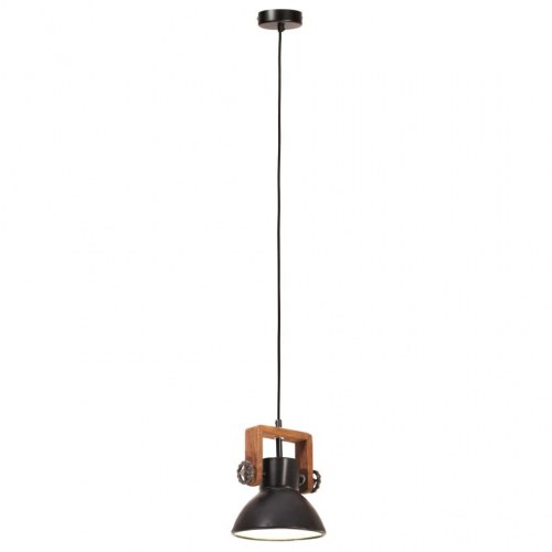 Hængelampe industrielt design 19 cm E27 - mat sort/brun