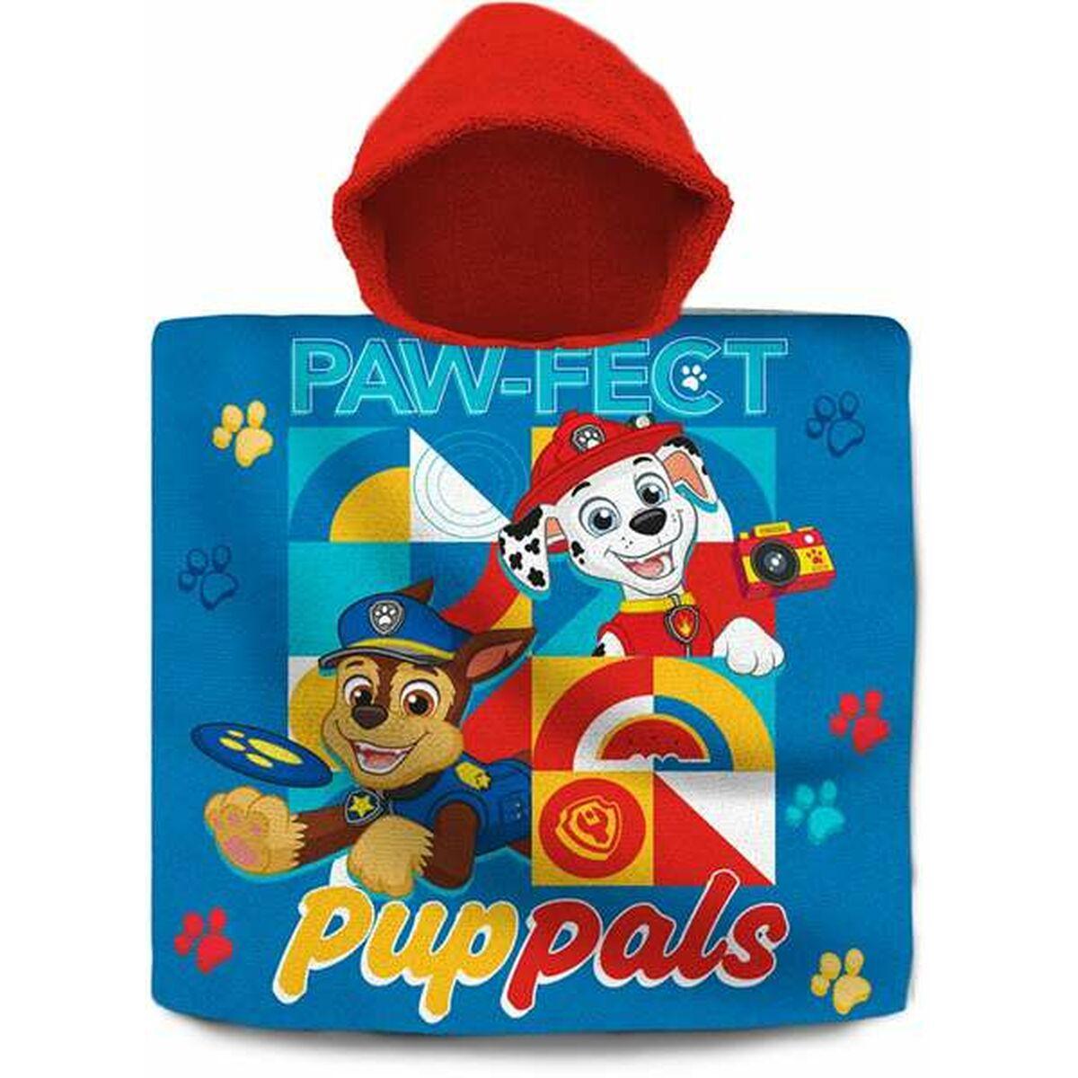 Poncho-håndklæde med Hætte The Paw Patrol 60 x 120 cm