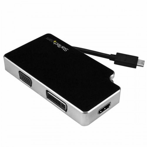 StarTech USB-C til VGA/HDMI/DVI adapter - sølv/sort (CDPVGDVHDB)