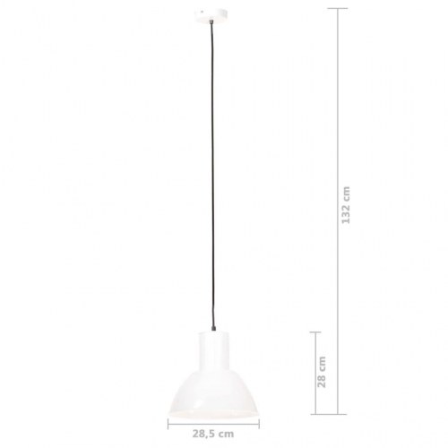 Hængelampe i jern - E27, 25 W, Ø28,5 cm, hvid
