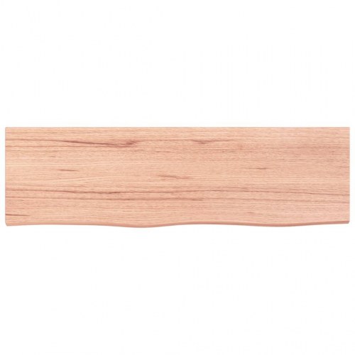 Væghylde 100×30×2 cm - behandlet massivt egetræ, lysebrun