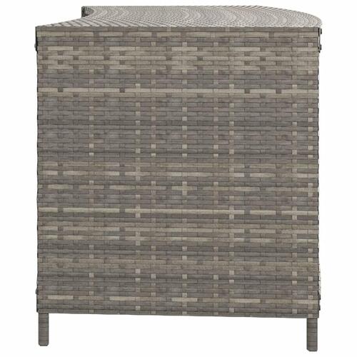 Opbevaringshylder 2 stk. polyrattan grå
