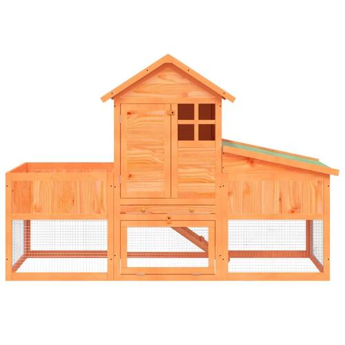 Kaninbur 170x63x113 cm massivt fyrretræ brun