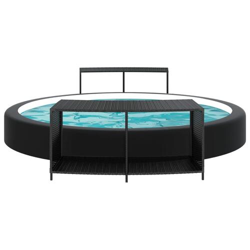 Opbevaringshylder 2 stk. polyrattan sort