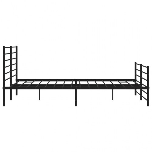 Sengeramme med gavl og fodgærde 183×213 cm - metal, sort