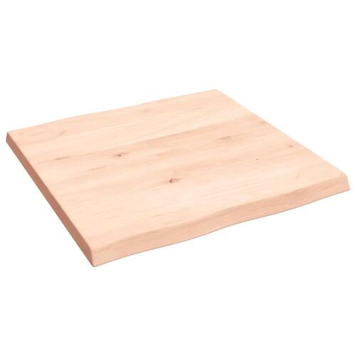Bordplade 60x60x(2-4)cm naturlig kant ubehandlet massivt træ