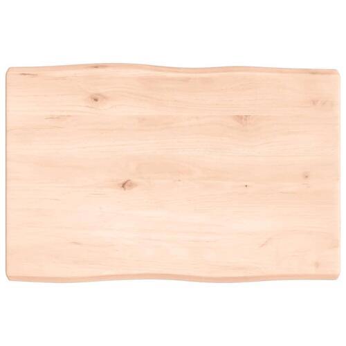 Bordplade 60x40x(2-4)cm naturlig kant ubehandlet massivt træ