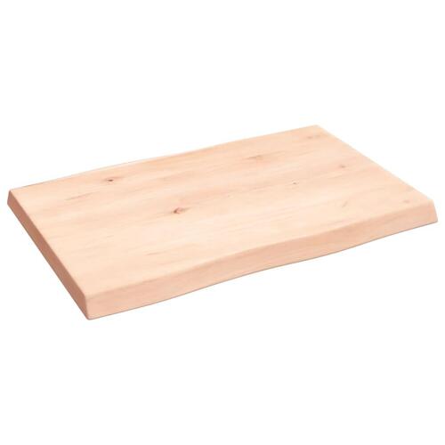Bordplade 60x40x(2-4)cm naturlig kant ubehandlet massivt træ