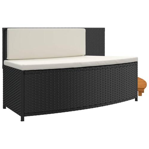 Spakant polyrattan og massivt akacietræ sort