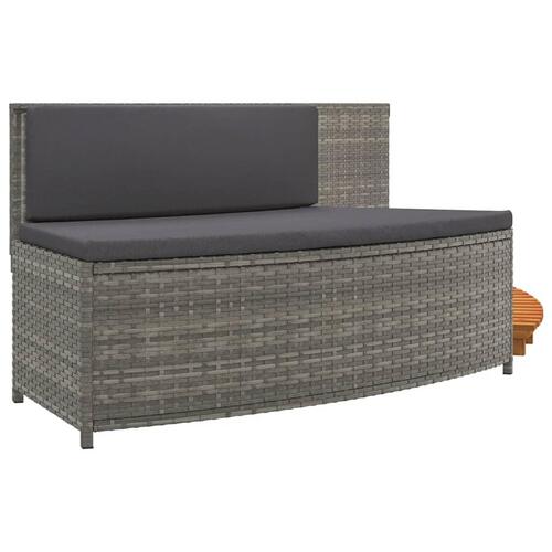 Spakant polyrattan og massivt akacietræ grå