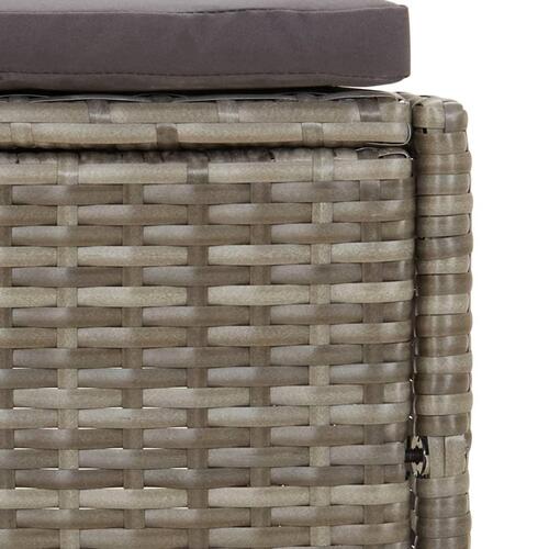 Spakant polyrattan og massivt akacietræ grå