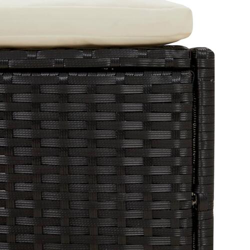 Spakant polyrattan og massivt akacietræ sort