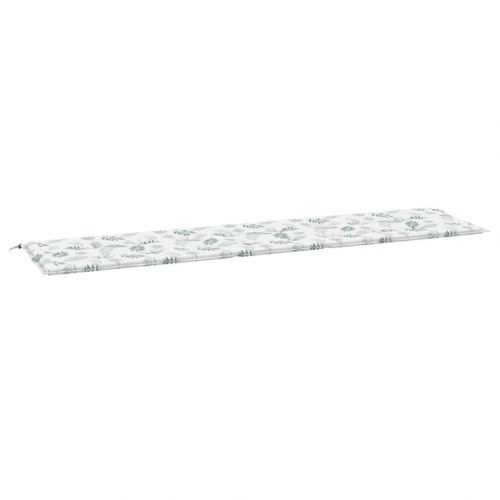 Hynde til havebænk 200x50x4 cm stof bladmønster