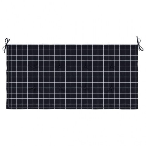 Hynde til havebænk 120×50×4 cm - oxfordstof, ternet sort
