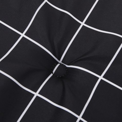 Hynde til havebænk 120×50×4 cm - oxfordstof, ternet sort