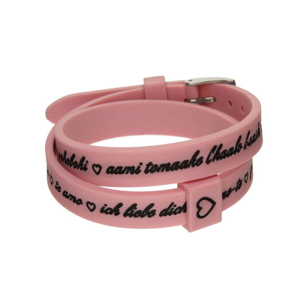 Armbånd Til Kvinder Il Mezzometro I Love You Silver Bracciale In Silicone/silicone Bracelet