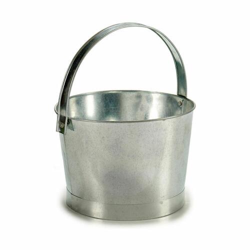 Urtepotte Spand Sølvfarvet Zink 25 x 30 x 26,5 cm (12 enheder)