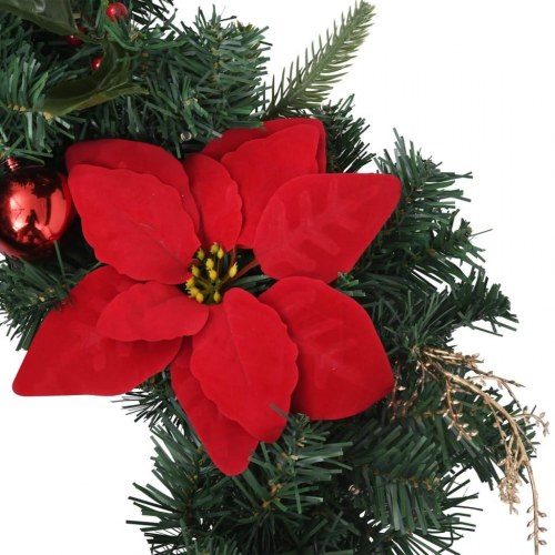 Juleguirlande med LED-lys 2,7 m PVC grøn