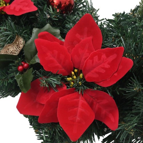 Juleguirlande med LED-lys 2,7 m PVC grøn