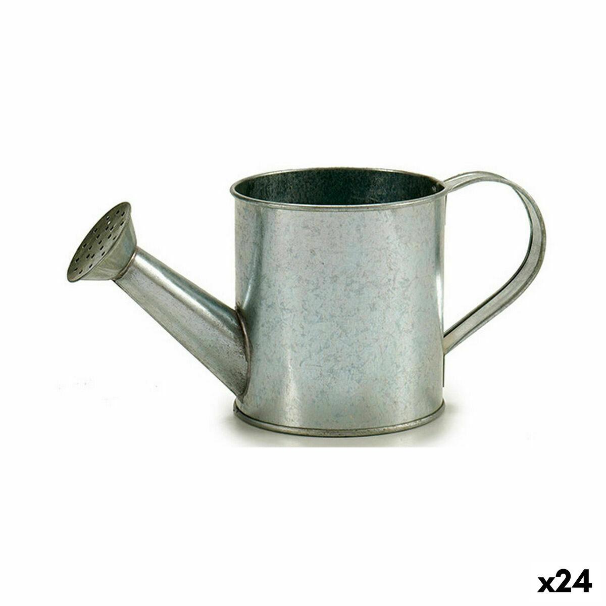 Urtepotte Vandkande Sølvfarvet Zink 24,5 x 11 x 11 cm (24 enheder)