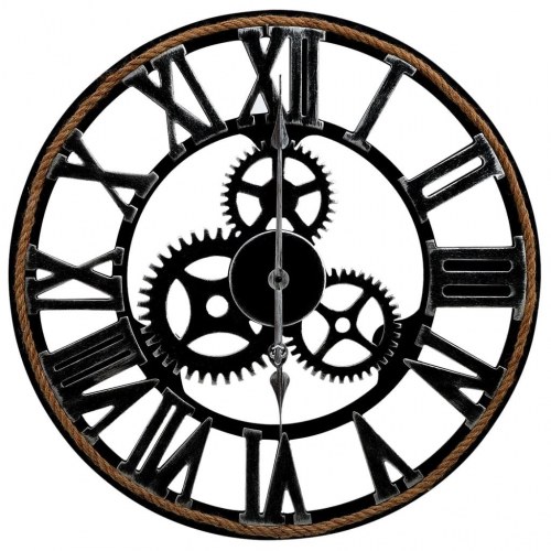 Vægur 60 cm MDF sort