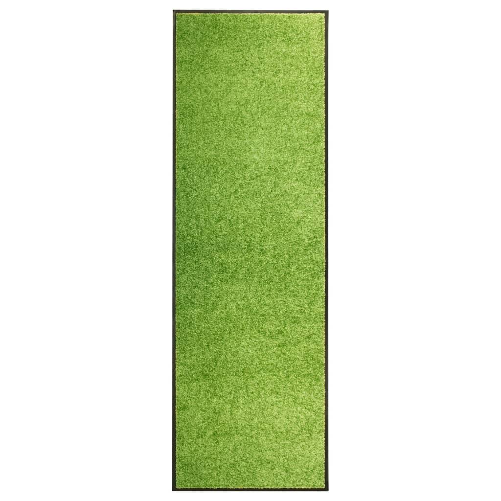 Vaskbar dørmåtte 60x180 cm grøn