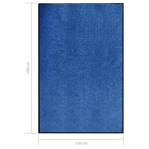 Vaskbar dørmåtte 120x180 cm blå