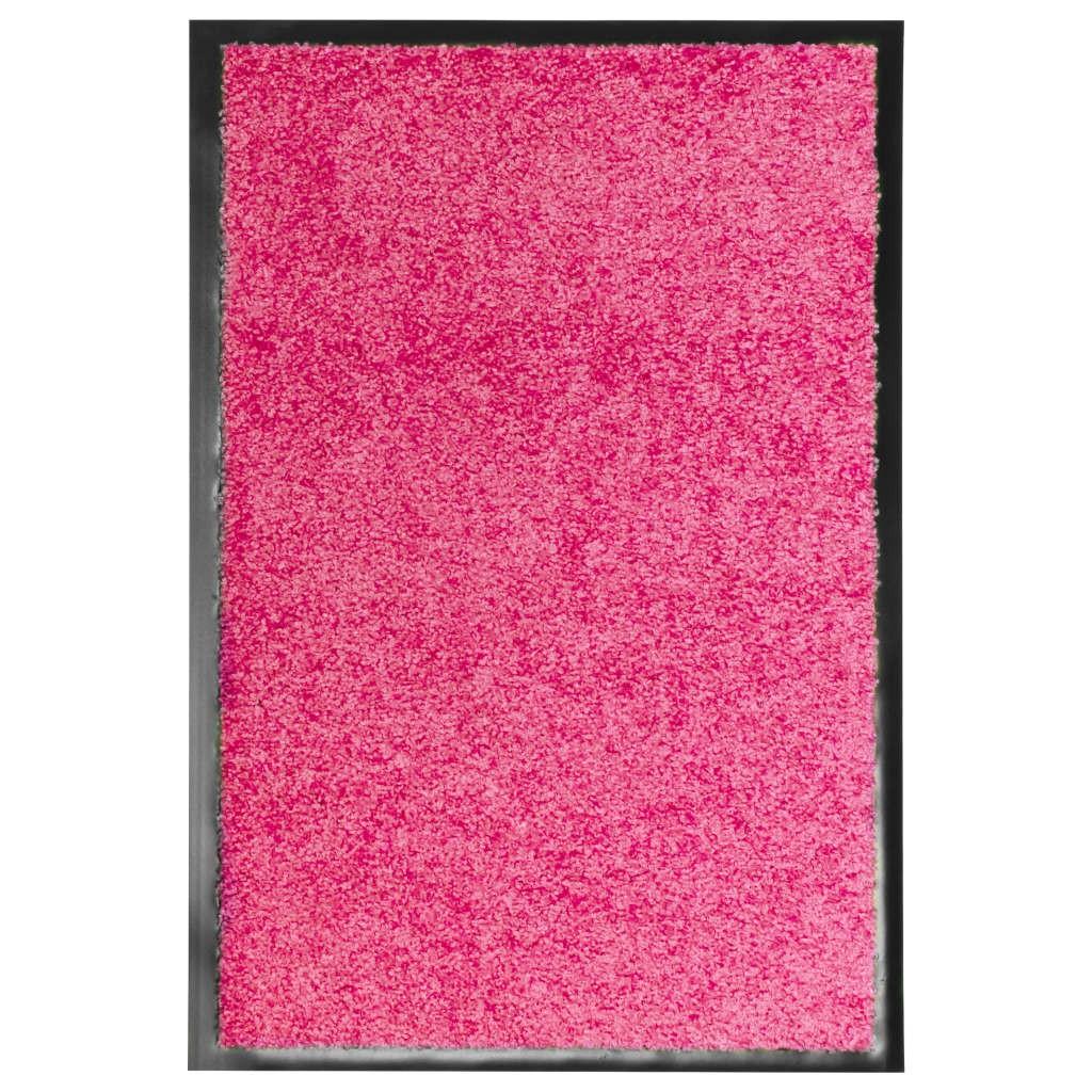 Vaskbar dørmåtte 40x60 cm pink