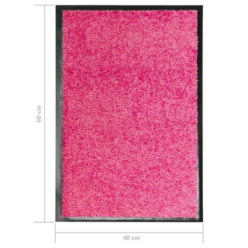 Vaskbar dørmåtte 40x60 cm pink