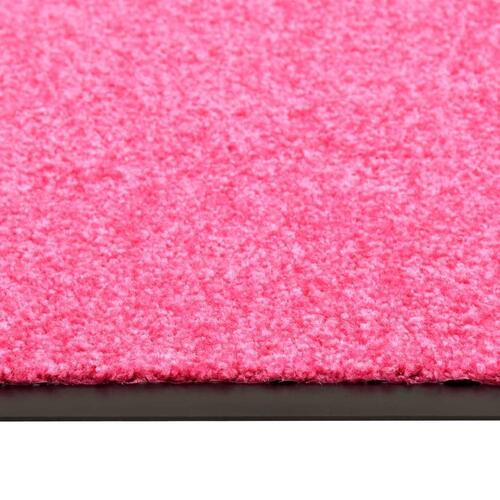 Vaskbar dørmåtte 90x120 cm pink
