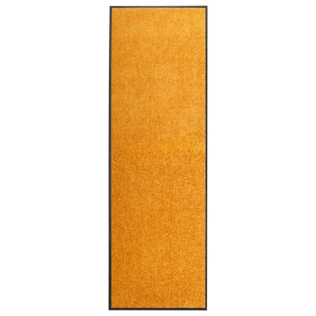 Vaskbar dørmåtte 60x180 cm orange