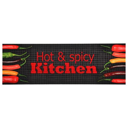 Vaskbar køkkenmåtte 45x150 Hot&Spicy-print