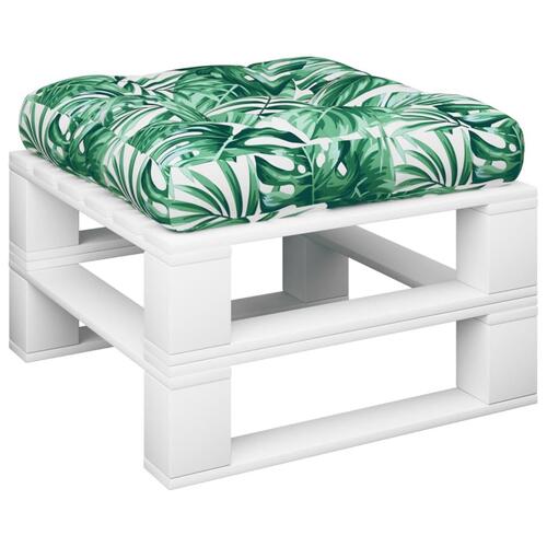 Hynde til pallesofa 58x58x10 cm bladmønster