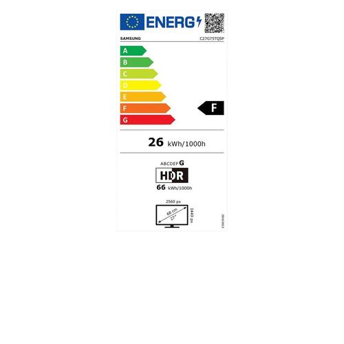 Skærm Samsung C27G75TQSP VA QLED Flicker free NVIDIA G-SYNC