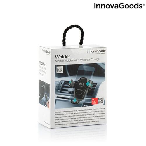 Mobilholder med trådløs oplader til bilen Wolder (OUTLET A)