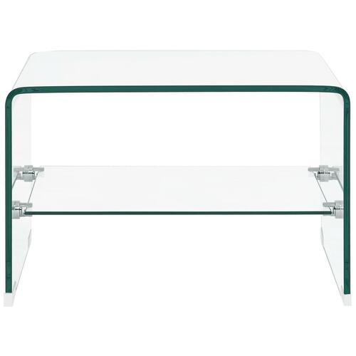 Sofabord 50 x 45 x 33 cm hærdet glas transparent
