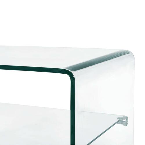 Sofabord 50 x 45 x 33 cm hærdet glas transparent