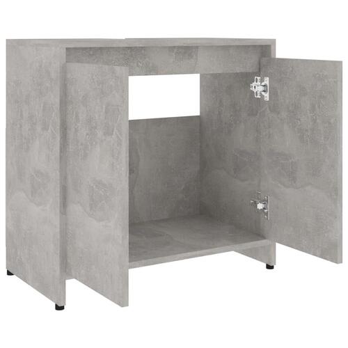 Badeværelsesskab 60x33x61 cm spånplade betongrå
