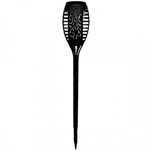 Solcellelampe til have Galix harpiks sort Ø 7,3 × 47 cm