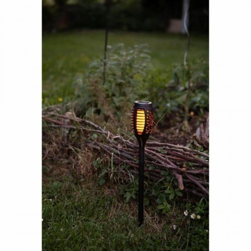 Solcellelampe til have Galix harpiks sort Ø 7,3 × 47 cm
