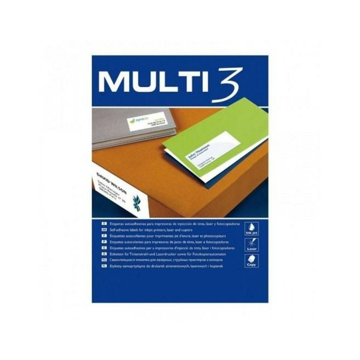 Selvklæbende etiketter MULTI 3 Hvid 500 Ark 105 x 48 mm
