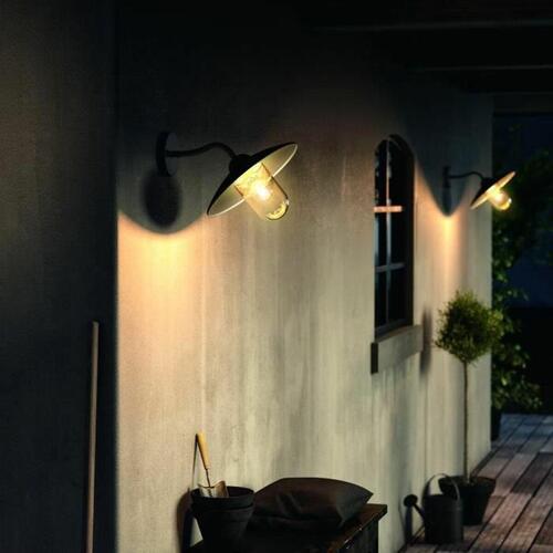 Væglampe Philips 0164330PN Udvendig Sort Aluminium 60 W E27