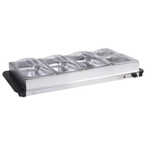 Buffetvarmer 400 W 3x2,5 l + 2x1 l rustfrit stål